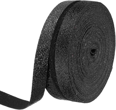 PATIKIL 2 Rolls Metallic Glitter Ribbon Roll, 3/8 Inch x 10 Yards Sparkly Glitter Ribbon for Gift Wrapping Crafts Holiday Wedding Birthday Party Decoration Floral Bouquet, Pink in Saudi Arabia
