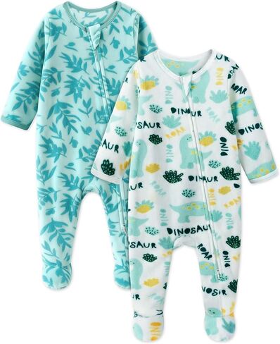 بيجامة أطفال من الصوف Sleep 'N Play لحديثي الولادة 0-3 3-6 6-9 أشهر ملابس كرة قدم للأطفال الأولاد والبنات in Saudi Arabia