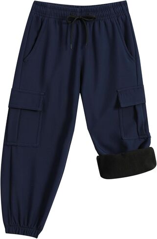 Toddler Baby Boys Girls Fleece Lined Warm Hiking Pants Kids Snow Ski Pants in Kuwait