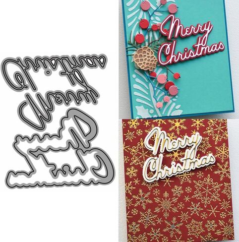 Christmas Pine Tree Branches Metal Cutting Dies for Card Making, Paper Embossing Die Cuts Kit Templates Supplies, Photo Frame Album DIY Scrapbooking Stencils Sets in Saudi Arabia