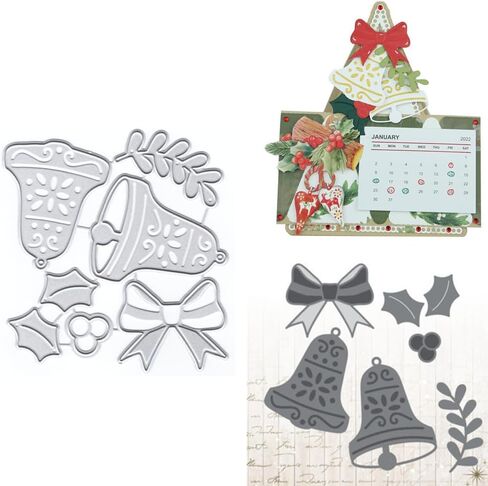 Christmas Pine Tree Branches Metal Cutting Dies for Card Making, Paper Embossing Die Cuts Kit Templates Supplies, Photo Frame Album DIY Scrapbooking Stencils Sets in Saudi Arabia