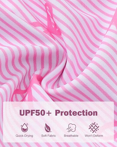 Renotemy Baby Girls Swimsuit Drawstring Zip Bathing Suit Long Sleeve One-Piece Rash Guard Swimwear with Hat for Infant Girl in Saudi Arabia