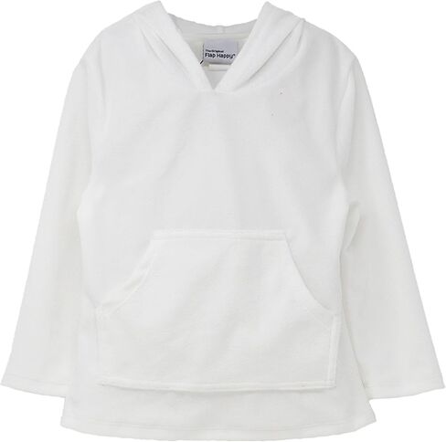 Flap Happy Baby and Toddler Sun Safe Beach Hoodie | Everyday UV Protection | Soft & Lightweight White Terry Fabric Pullover in Saudi Arabia