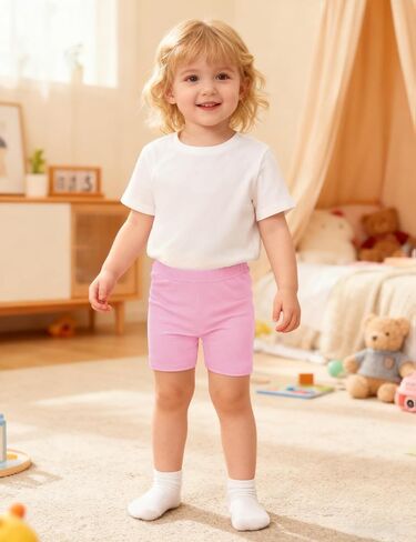 6 Pack Toddler Girls Bike Shorts Dance Cartwheel Under Dress Short for Baby Girl 18M 5T in Saudi Arabia