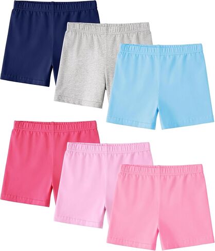 6 Pack Toddler Girls Bike Shorts Dance Cartwheel Under Dress Short for Baby Girl 18M 5T in Saudi Arabia