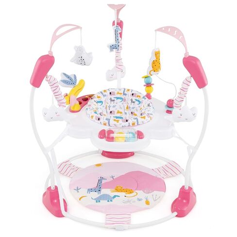 INFANS Baby Activity Center, 3 in 1 Play Center Jumpers and Bouncers with Music, Lights, Interactive Toys, 360°Rotating Seat, 3 Adjustable Heights, Exersaucer Learning Toys for Baby 6-12 Months (Pink) in Saudi Arabia