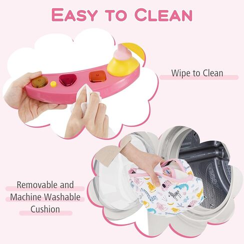 INFANS Baby Activity Center, 3 in 1 Play Center Jumpers and Bouncers with Music, Lights, Interactive Toys, 360°Rotating Seat, 3 Adjustable Heights, Exersaucer Learning Toys for Baby 6-12 Months (Pink) in Saudi Arabia
