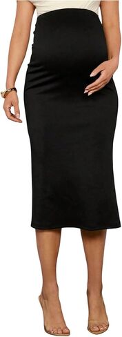 OYOANGLE Women's Maternity High Waisted Bodycon Pencil Skirt Elegant Work Office Dressy Midi Skirts in Saudi Arabia
