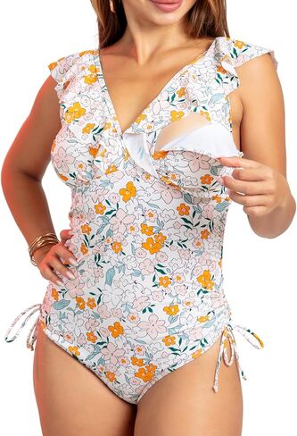 Nursing Swimsuit for Breastfeeding Mom – Improved Breastfeeding Bathing Suit Comfortable & Supportive Nursing Swimwear in Saudi Arabia