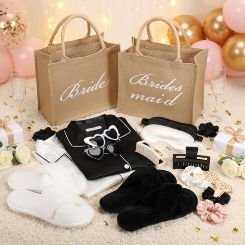 6 Set of Bachelorette Party Bride and Bridesmaid Satin Pajama Set Bridal Party Gift Box for Girlfriends, Family, Wedding, Daily Home in Saudi Arabia