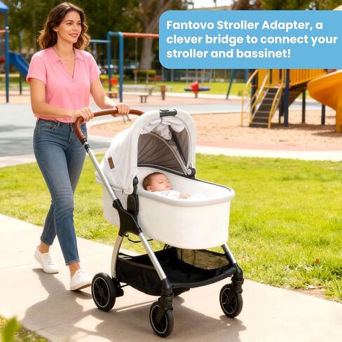 موصل لسرير UPPAbaby V1/V2/V3 إلى Nuna TRIV Next & Nuna SWIV - سهل التركيب، محول آمن ومتين لتوصيل عربات الأطفال والأسرّة (عبوة من قطعتين) in Kuwait