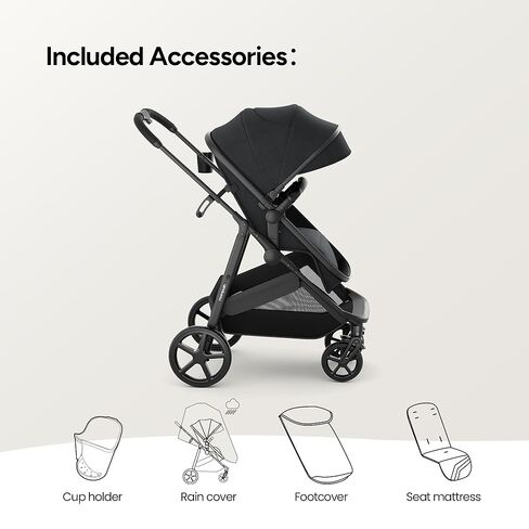 Mompush Wiz 2 in 1 Baby Stroller with Bassinet Mode, Convertible Infant Stroller for Newborn and Toddler with Reversible Seat and Large UPF 50+ Canopy in Saudi Arabia