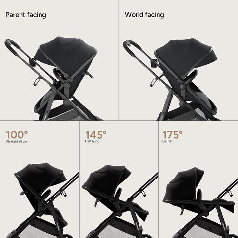 Mompush Wiz 2 in 1 Baby Stroller with Bassinet Mode, Convertible Infant Stroller for Newborn and Toddler with Reversible Seat and Large UPF 50+ Canopy in Saudi Arabia
