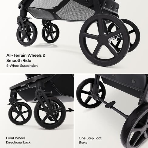 Mompush Wiz 2 in 1 Baby Stroller with Bassinet Mode, Convertible Infant Stroller for Newborn and Toddler with Reversible Seat and Large UPF 50+ Canopy in Saudi Arabia