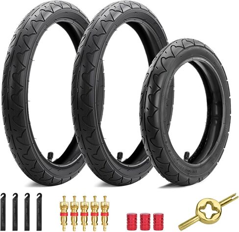 الإطارات والأنابيب الأمامية 12/12.5×1.75/2.125/2.25 والخلفية 16×1.75/2.125 (مجموعة واحدة + مجموعتان)، بدائل عربات الركض ثلاثية العجلات، تناسب BOB Revolution SE/Pro/Flex/SU/Ironman، موديلات فردية ومزدوجة in Kuwait