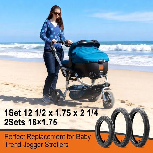 الإطارات والأنابيب الأمامية 12/12.5×1.75/2.125/2.25 والخلفية 16×1.75/2.125 (مجموعة واحدة + مجموعتان)، بدائل عربات الركض ثلاثية العجلات، تناسب BOB Revolution SE/Pro/Flex/SU/Ironman، موديلات فردية ومزدوجة in Kuwait