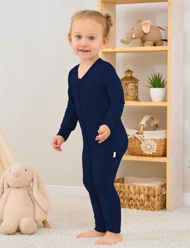 Jimonda Baby Boys رومبير قابل للطي من خلال أحذية القدم والقفازات بيجامة طويلة الأكمام للنوم للفتيات حديثي الولادة ملابس بدون قدم 3 عبوات in Kuwait