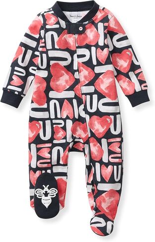 بيجامة Burt's Bees Baby Boys Sleep and Play PJs، 100% من القطن العضوي قطعة واحدة بسحاب أمامي من قطعة واحدة in Saudi Arabia