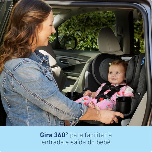 مقعد سيارة جراكو EasyTurn 360 2 في 1 قابل للتحويل، مقعد سيارة دوار 360 درجة للرضع إلى الأطفال الصغار، وضعين للأمام والخلف، تصميم نحيف، سيران in Kuwait