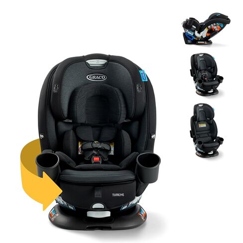 مقعد سيارة Graco Turn2Me 3 في 1 قابل للتحويل، كامبريدج، دوران للخلف، وضع للأمام، معزز للظهر المرتفع يصل إلى 100 رطل، مسند رأس قابل للتعديل وحزام أمان، إطار مقوى بالفولاذ in Saudi Arabia