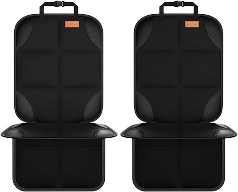 SMART ELF Car Seat Protector, 2Pack Seat Protector Protect Child Seats with Thickest Padding and Non-Slip Backing Mesh Pockets for Baby and Pet,Sedan SUV Truck (Black) in Saudi Arabia