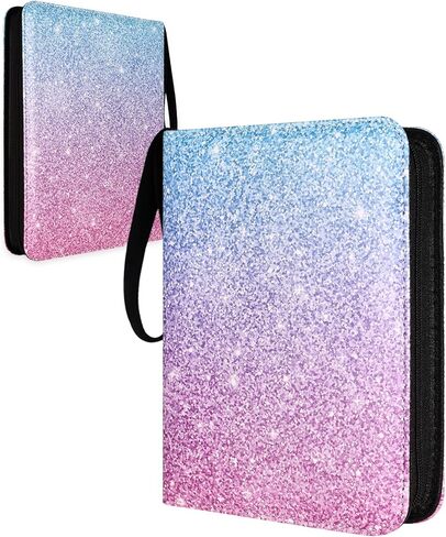 حافظة بطاقات تحتوي على 1080 جيبًا و9 جيوب، حافظة بطاقات تجارية مع أكمام قابلة للإزالة مكونة من 60 صفحة، حامل ألبوم بطاقات بسحاب [محمي] [سطح لطيف الملمس] حلقة نارية in Kuwait