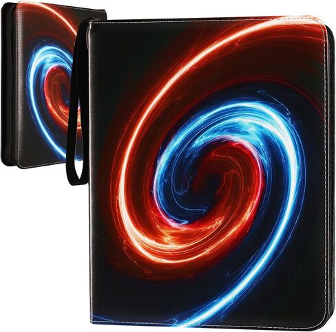 1080 Pockets Card Binder 9 Pocket, Trading Card Binder with 60 Page Removable Sleeves, Zipper Card Book Album Holder[PROTECTIVE][PLEASANT TOUCH SURFACE] Fire Ring​ in Saudi Arabia