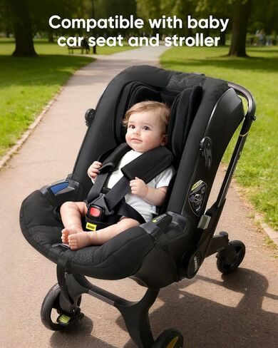 Infant Insert Compatible with Doona, Graco, Britax, Chicco, Evenflo Car Seat, Adjustable Baby Head Body Support Cushion for Newborn to Toddler, Fits Infant Car Seat and Stroller (Black) in Saudi Arabia