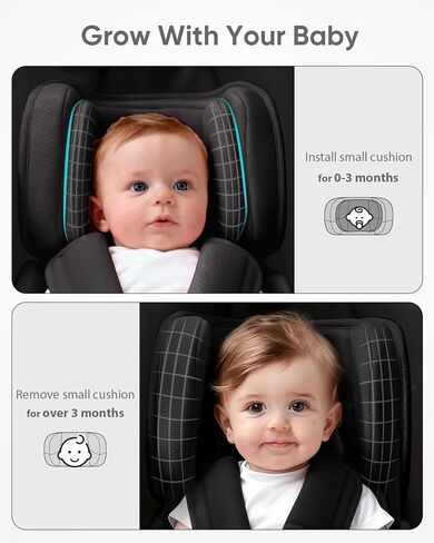 Infant Insert Compatible with Doona, Graco, Britax, Chicco, Evenflo Car Seat, Adjustable Baby Head Body Support Cushion for Newborn to Toddler, Fits Infant Car Seat and Stroller (Black) in Saudi Arabia