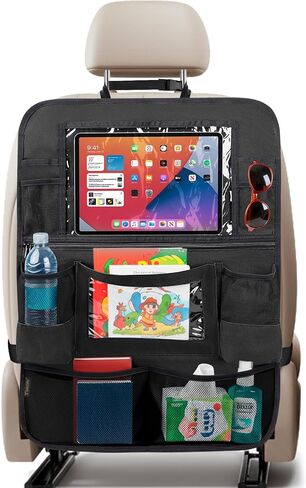 BALEINE Backseat Car Organizer, Back Seat Car Organizers and Storage, Kick Mats Back Seat Protector, Travel Accessories for Most Automotive (1 Pack, Black) in Saudi Arabia