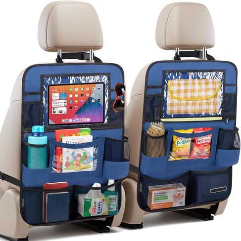 BALEINE Backseat Car Organizer, Back Seat Car Organizers and Storage, Kick Mats Back Seat Protector, Travel Accessories for Most Automotive (1 Pack, Black) in Saudi Arabia