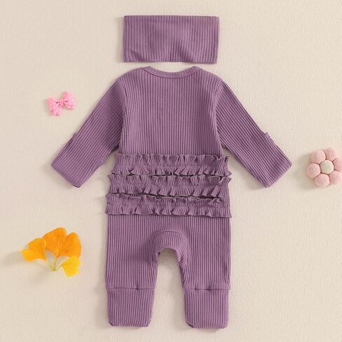 allshope Infant Baby Girl Fall Outfit Sweatshirt Romper Little Sister Lil Sis Long Sleeve Jumpsuit Newborn Clothes in Saudi Arabia
