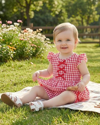 Jecson طفل رضيع فتاة ملابس الصيف القطن تكدرت كم قميص بلايز و مجموعة شورت وتتسابق 12Months-4T in Kuwait