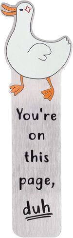 Silly Goose Bookmark, Funny & Cute Zinc Alloy Bookmark Book Perfect Reading Accessory for Women Men Kids Teens & Book Lovers Ideal Gifts for Reading Clubs (Silver) in Saudi Arabia