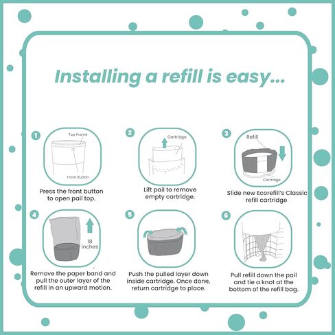 Adult Diaper Liner Refills Compatible with Janibell Akord 280 Slim 2 Pack for 720 Diapers (Extra 10% Length & 30% Thickness) Incontinence Disposal System Plant Scent to Eliminate Waste/Odor Resistant in Saudi Arabia