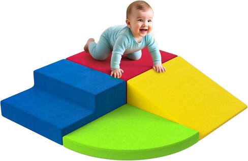 ألعاب تسلق كبيرة للأطفال الصغار، مكعبات تسلق رغوية للأطفال الصغار، مكعبات إسفنجية ناعمة للأطفال للتسلق، مجموعة لعب ناعمة مكونة من 4 قطع، صالة ألعاب رياضية داخلية في الغابة للأطفال الصغار من 1 إلى 3 سنوات، تنسيق الألوان، المهارات الحركية in Kuwait