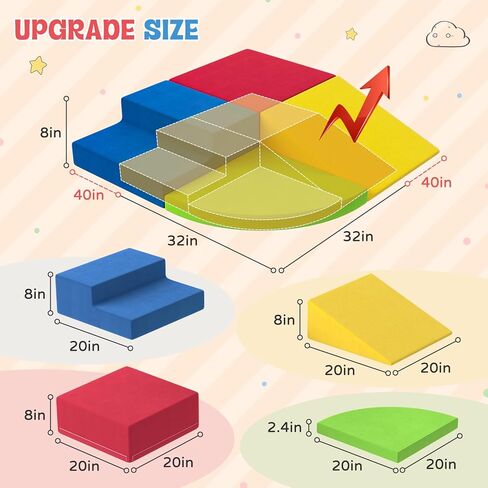 ألعاب تسلق كبيرة للأطفال الصغار، مكعبات تسلق رغوية للأطفال الصغار، مكعبات إسفنجية ناعمة للأطفال للتسلق، مجموعة لعب ناعمة مكونة من 4 قطع، صالة ألعاب رياضية داخلية في الغابة للأطفال الصغار من 1 إلى 3 سنوات، تنسيق الألوان، المهارات الحركية in Kuwait