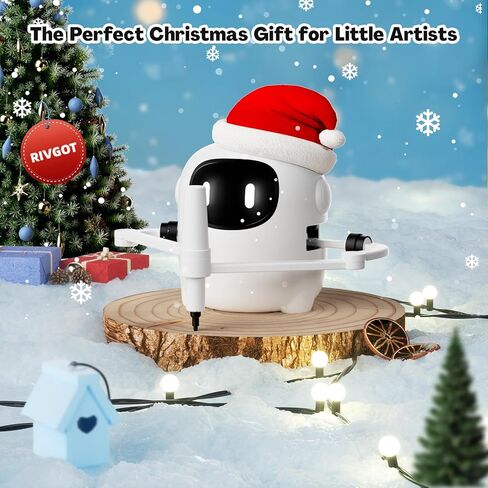 Drawing Robot for Kids with 150 Cards, Voice Interactive Educational Drawing Machine, Montessori Painting Learning Toys for 3 4 5 6 7 8 Year Old Boys Girls Birthday Party in Kuwait