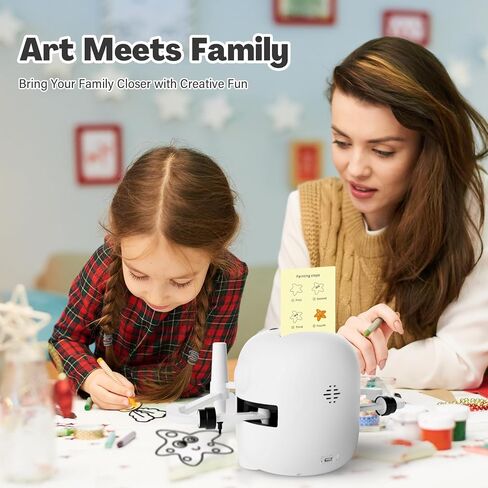 Drawing Robot for Kids with 150 Cards, Voice Interactive Educational Drawing Machine, Montessori Painting Learning Toys for 3 4 5 6 7 8 Year Old Boys Girls Birthday Party in Kuwait