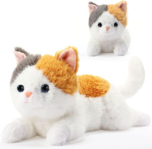 Cat Stuffed Animal 17.72 Inch Soft Plush Kitten Toy Plush Throw Pillow Cute Stuffed Animal for Christmas Birthday Gift Party Favors(Ginger Cat Color) in Saudi Arabia