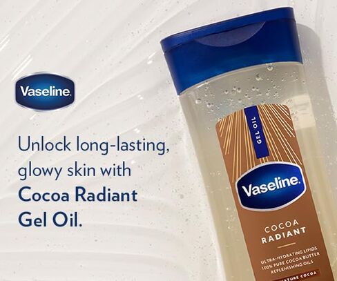 Vaseline Cocoa Radiant Replenishing Oil Gel with Pure Cocoa Butter, Travel Size, 1.69 fl oz, 3 Pack in Saudi Arabia