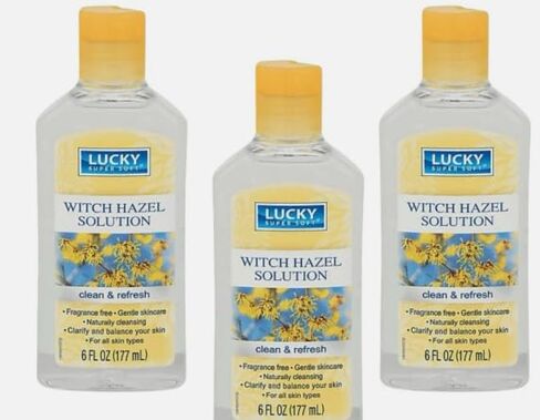 Lucky Super Soft Witch Hazel Solution, Clean & Refresh 6 Fl Oz (3 Count) in Kuwait