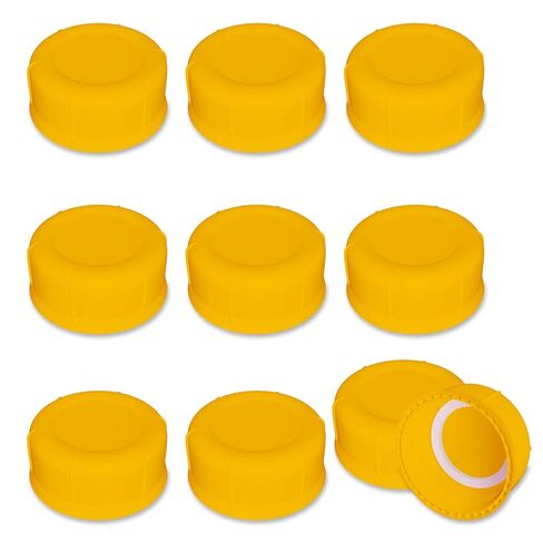 10PCS Baby Bottle Caps for Dr Brown Narrow Bottles, Travel Bottle Lids Replacement for Narrow-Neck Bottle, Tight and Leak-Proof, Yellow in Saudi Arabia