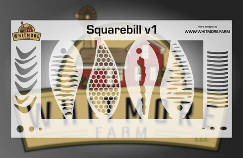 Whitmore Farm LLC Squarbill Fishing Fishing Stencil #1-2.5 Inch in Kuwait