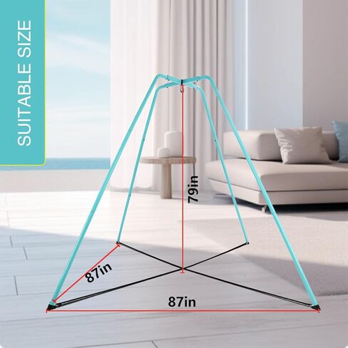 Swing Stand for Kids & Adults,Heavy Duty Swing Frame,Supports 330 lbs,Fits Most Saucer & Tree Swings &Sensory Swing,Indoor/Outdoor Use (Seat NOT Included) (Gray) in Saudi Arabia
