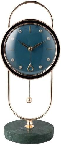 Rustic Shelf Clock Silent Table, Pendulum Desk, Small Decorative Mantel Clocks for Living Room Bedside Decoration Gift in Saudi Arabia