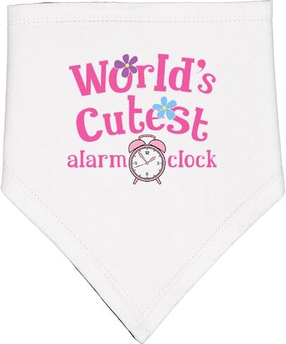 inktastic Baby Girl Worlds Cutest Alarm Clock Baby Bandana Bib in Saudi Arabia