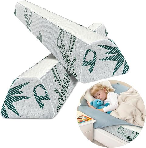 Baby Bed Bumpers for Toddlers | Foam Bed Guard Rail for Kids Bed Twin Full Queen King Size Bed, 2 Pack in Saudi Arabia