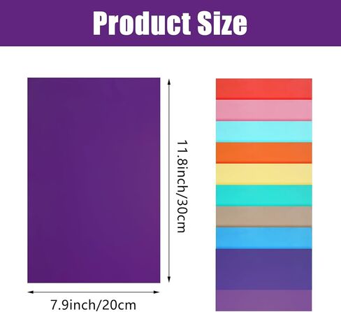 27 Pcs Transparent Colorful Decorative Window Film Anti UV Colorful Adhesive Vinyl Heat Insulation Solar Window Tinting Sheets Glass Film for Christmas Home Decoration (9 Colors, 7.9 x 11.8 Inch) in Saudi Arabia