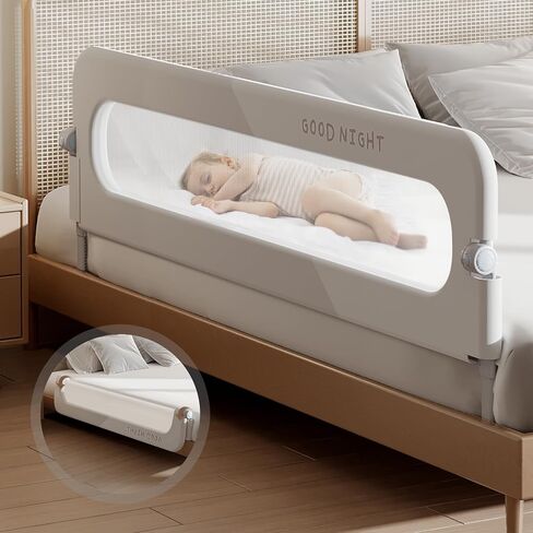 Foldable Toddler Bed Rails - Kids Guard Bumper for Crib Safe Bed Side Rail for Twin Queen King Full Size Beds 32inch in Saudi Arabia